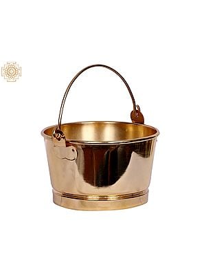 7" Brass Puja Flower Basket