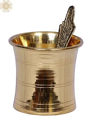 2" Small Brass Panchapatra Udrani Set
