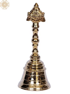 5" Small Brass Vaishnava Handheld Bell