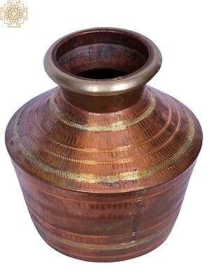 9" Copper Kudam Pottu (Kalash)