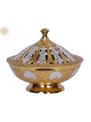 9" Brass Designer Bowl with Lid