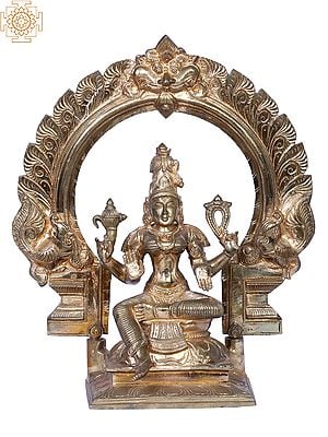 12" Bronze Goddess Bhuvaneshvari | Handmade | Madhuchista Vidhana (Lost-Wax) | Panchaloha Bronze from Swamimalai