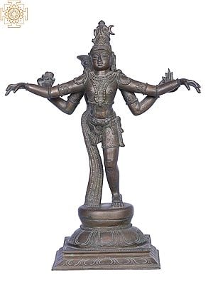 12" Dancing Shiva (Nataraja) | Handmade | Madhuchista Vidhana (Lost-Wax) | Panchaloha Bronze from Swamimalai