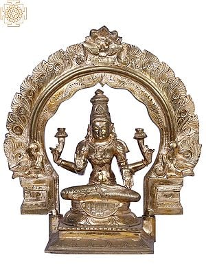 12" Bronze Goddess Lakshmi | Handmade | Madhuchista Vidhana (Lost-Wax) | Panchaloha Bronze from Swamimalai