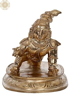 4" Small Bronze Laddu Gopal | Handmade | Madhuchista Vidhana (Lost-Wax) | Panchaloha Bronze from Swamimalai