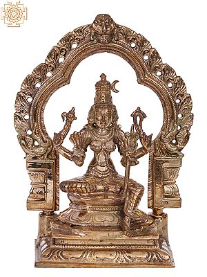 5" Bronze Goddess Raja Rajeshwari Devi | Handmade | Madhuchista Vidhana (Lost-Wax) | Panchaloha Bronze from Swamimalai