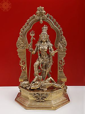 22" Superfine Brass Goddess Kali with Kirtimukha