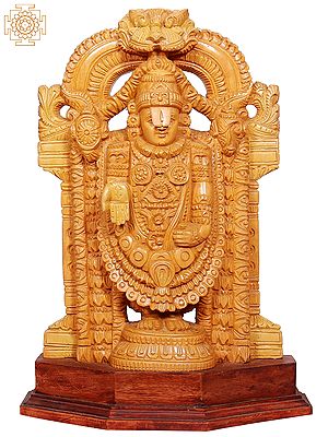 14" Wooden Shri Tirupati Balaji Maharaj