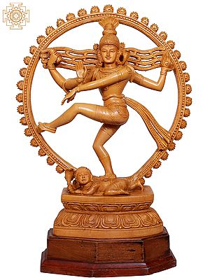 20" Wooden Dancing Lord Shiva (Nataraja)