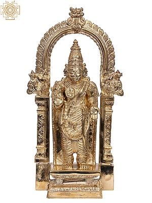 15" Bronze Lord Vishnu Avatar (Partha Sarathy) | Handmade | Madhuchista Vidhana (Lost-Wax) | Panchaloha Bronze from Swamimalai