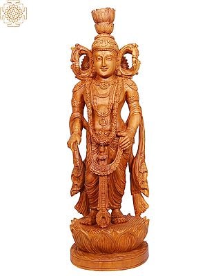 26" Wooden Lord Krishna
