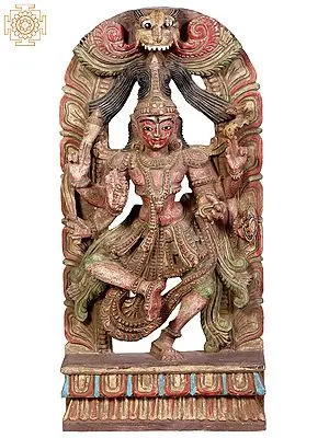 24" Wooden Dancing Lord Shiva