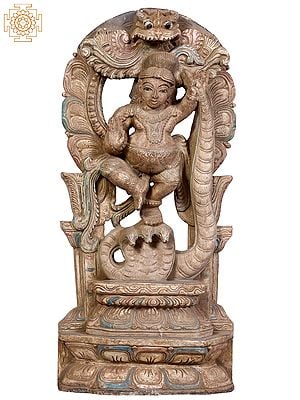 21" Wooden Kalinga Krishna