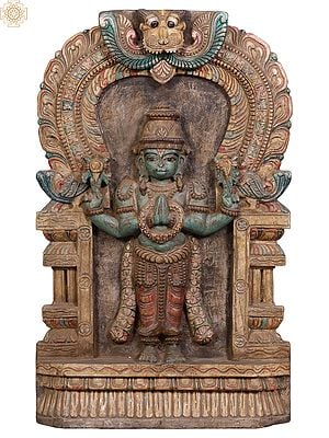 24" Wooden Lord Bajrang Bali (Hanuman)