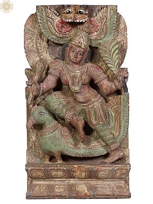 18" Wooden Apsara started on Parrot