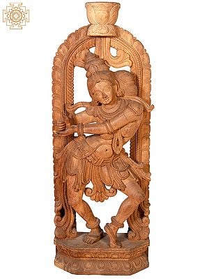 Large Wooden Dancing Lady Idol