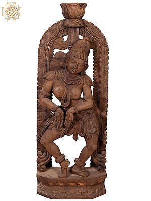 42" Large Wooden Dancing Musical Lady