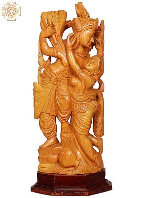 18" Wooden Radha Krishna