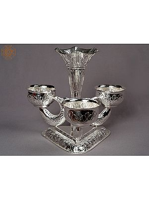 9" Silver Tikadani from Nepal