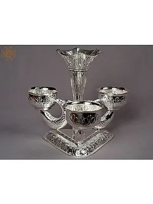 9" Silver Tikadani from Nepal