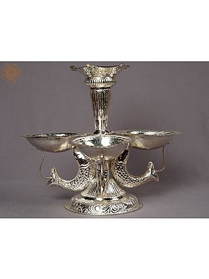 10" Silver Machha Tikadani from Nepal