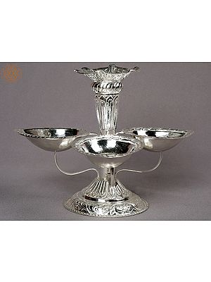 8" Silver Tikadani from Nepal
