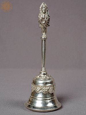 6" Silver Ritual Bell from Nepal