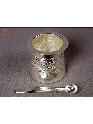 2" Small Traditional Silver Panch Patra