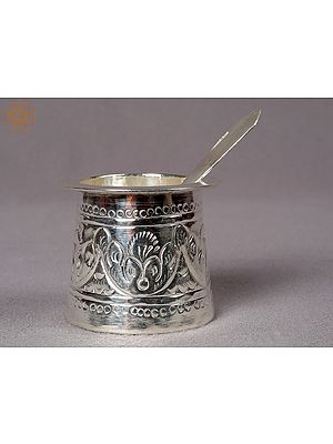 2" Small Traditional Silver Panch Patra