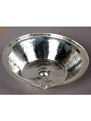 4" Small Silver Puja Diya