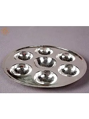 Silver Saptapala (Puja Thali) from Nepal