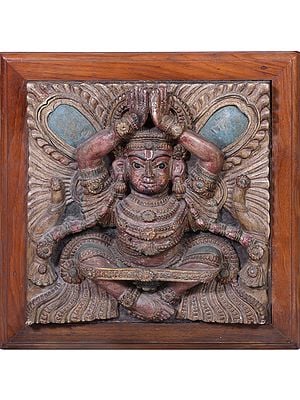 Wooden Lord Indra Square Wall Panel