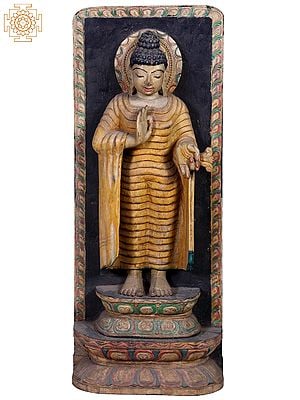 Wooden Preaching Buddha