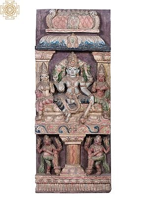36" Large Wooden Lord Vishnu