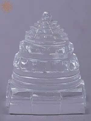 2" Small Shri Yantra Made of Crystal (Gemstone Statue) | Handmade