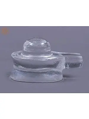 Small Shiva Linga Carved in Crystal (Gemstone Statue) | Handmade