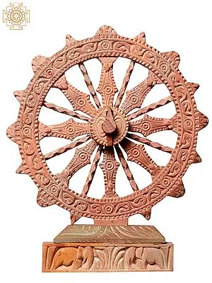 6" Red Stone Konark Chakra