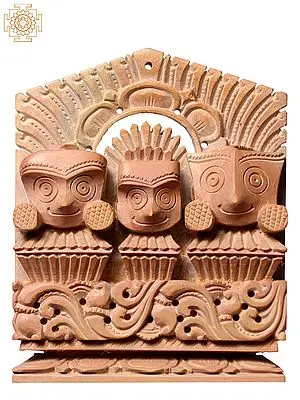 4" Small Bhagawan Jagannath (Krishna with Balarm & Subhadra)