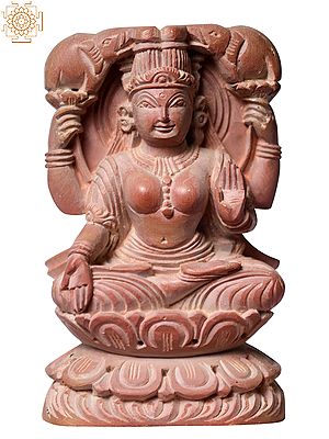 3" Small Pink Stone Goddess Lakshmi