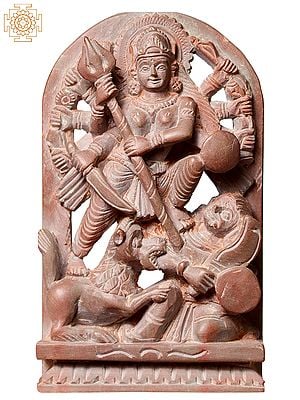 4" Small Pink Stone Goddess Durga