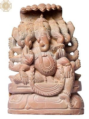 3" Small Five Heads Sitting Lord Ganesha