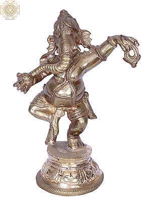 5" Dancing Ganesha | Madhuchista Vidhana (Lost-Wax) | Panchaloha Bronze from Swamimalai