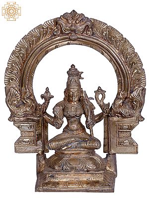 12" Goddess Kamakshi | Handmade | Madhuchista Vidhana (Lost-Wax) | Panchaloha Bronze from Swamimalai