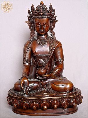 13" Ratna Buddha with Crown From Nepal