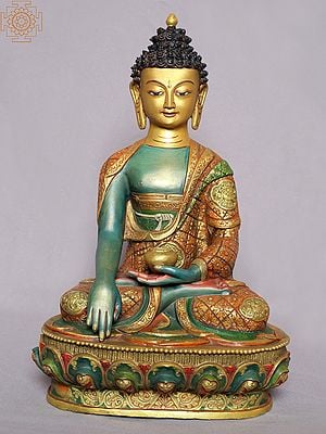 13" Colorful Shakyamuni Buddha from Nepal