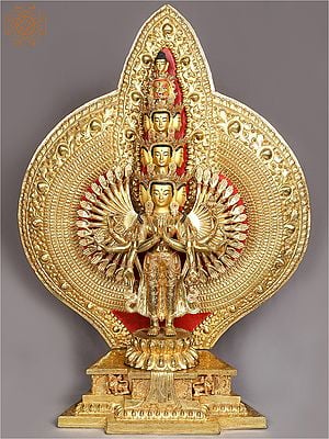 31" Large Thousand Armed Avalokiteshvara From Nepal