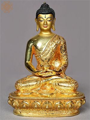 8" Amitabh Buddha in Dhyan Mudra From Nepal