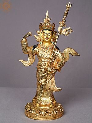 13" Standing Guru Padmasambhava Idol From Nepal