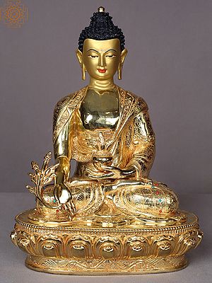 13" Medicine Buddha With The Bowl of Medicine Herb
