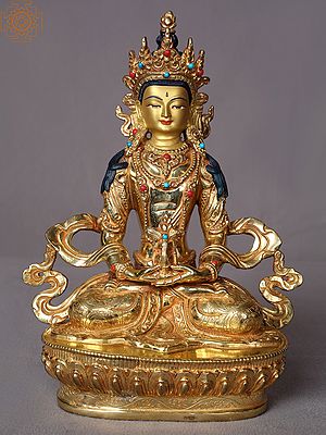 9" Amitayus Buddha Statue From Nepal